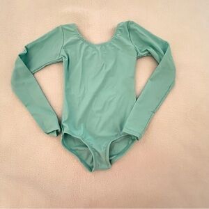 Nylon long sleeve bodysuit.